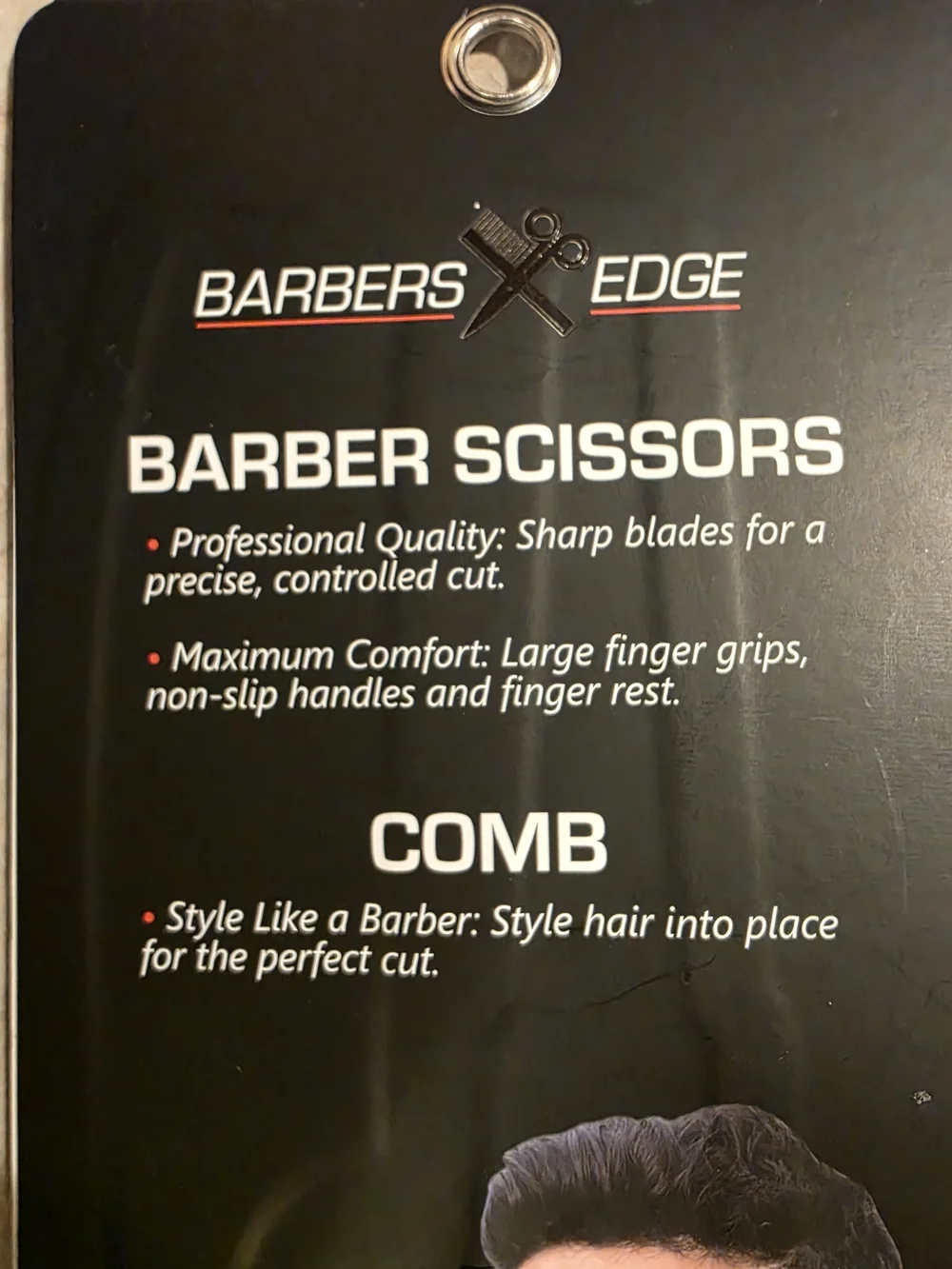 Black Scissors & Comb Grooming Set